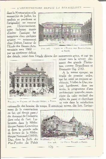 LAMINA V00166: Escuela de Bellas Artes, Gran Opera y Petit Palais, Paris