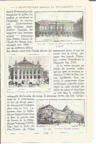 LAMINA V00166: Escuela de Bellas Artes, Gran Opera y Petit Palais, Paris