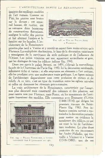 LAMINA V00162: Palacio Pitti de Florencia y Palacio Vendramin de Venecia