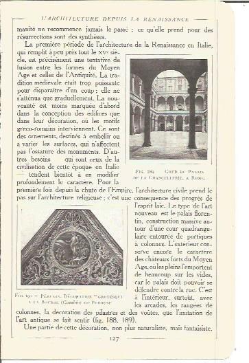 LAMINA V00161: Patio del Palacio de la Cancilleria, Roma