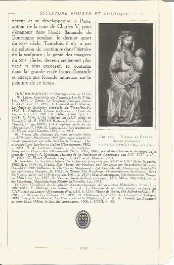 LAMINA V00160: Virgen y Niño, marfil de Francia
