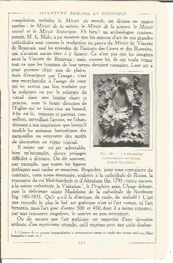 LAMINA V00158: Un profeta de la Catedral de Reims, Francia