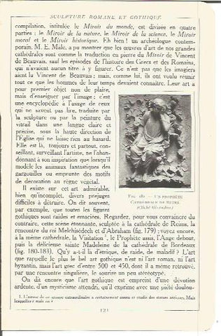 LAMINA V00158: Un profeta de la Catedral de Reims, Francia