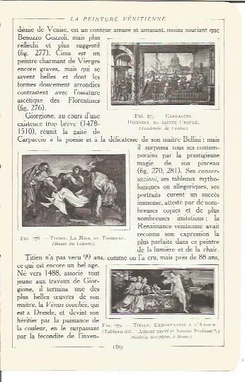 LAMINA V00180: Pinturas por Carpaccio y Titien