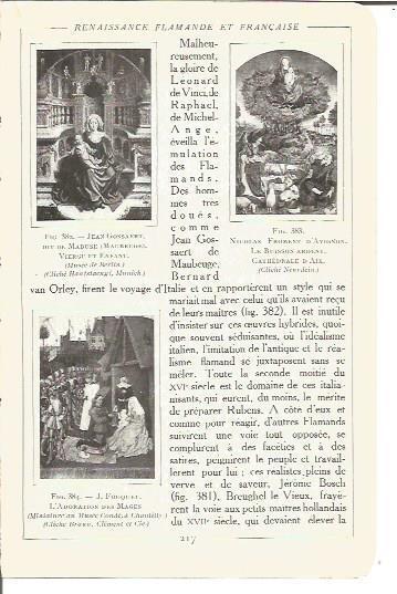 LAMINA V00203: Obras de Jean Gossaert, Nicolas Froment d'Avignon y J. Fouquet