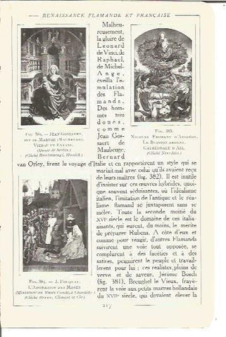 LAMINA V00203: Obras de Jean Gossaert, Nicolas Froment d'Avignon y J. Fouquet