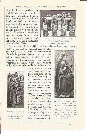 LAMINA V00199: Tumba de Philippe Pot y obras H. Van Eyck