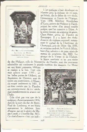 LAMINA V00198: Obras de C. Sluter y P. de Limbourg