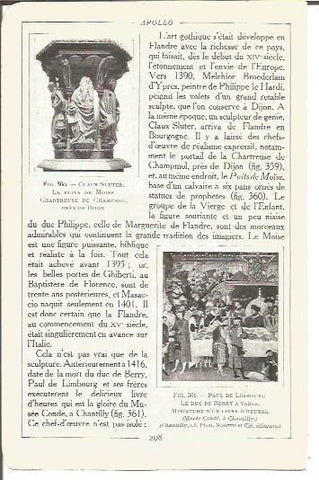LAMINA V00198: Obras de C. Sluter y P. de Limbourg