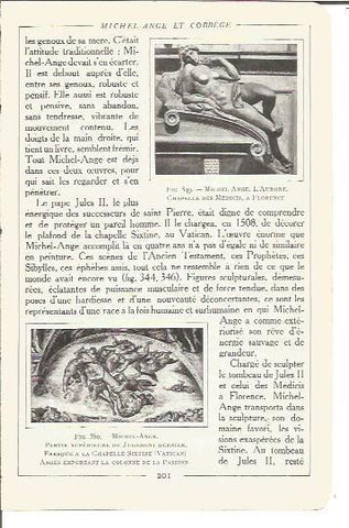 LAMINA V00196: La Aurora y parte del fresco de la Capilla Sixtina, por Miguel Angel