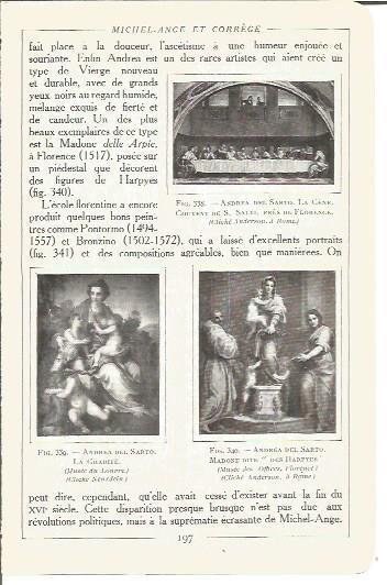 LAMINA V00194: Obras por Andrea del Sarto