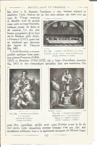 LAMINA V00194: Obras por Andrea del Sarto