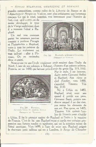 LAMINA V00190: Frescos del Vaticano, por Rafael