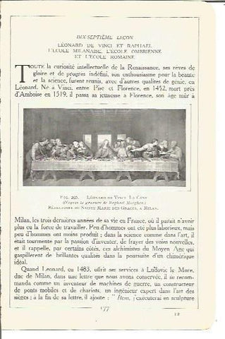 LAMINA V00184: La Cena, por Leonardo de Vinci