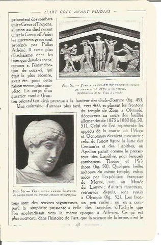 LAMINA V00123: Friso oeste del Templo de Zeus de Olimpia