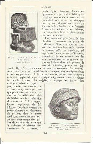 LAMINA V00117: Estatuas de Gudea de la antigua Tello, Irak