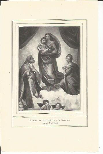 LAMINA V00110: Virgen de Saint-Sixte, por Rafael