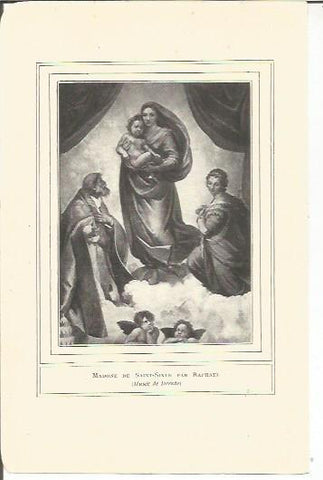 LAMINA V00110: Virgen de Saint-Sixte, por Rafael