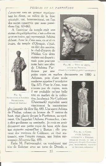 LAMINA V00128: Estatuas de la diosa Atenea