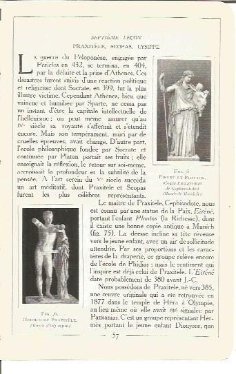 LAMINA V00130: Escultura de Hermes por Praxiteles