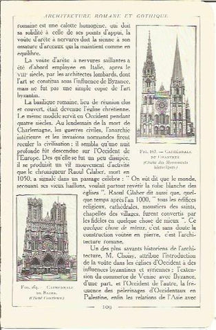 LAMINA V00152: Catedral de Chartres y de Reims, Francia