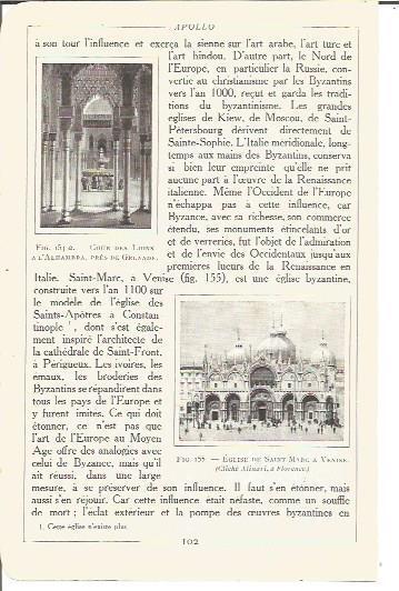 LAMINA V00149: Patio de los Leones de la Alhambra e Iglesia de San Marcos en Venecia