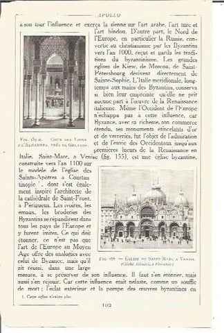 LAMINA V00149: Patio de los Leones de la Alhambra e Iglesia de San Marcos en Venecia