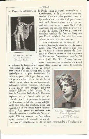 LAMINA V00136: Apolo de Belvedere