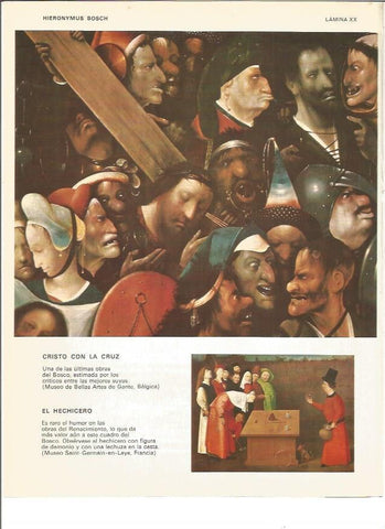 LAMINA V00946: Cristo con la Cruz y El Hechicero por El Bosco