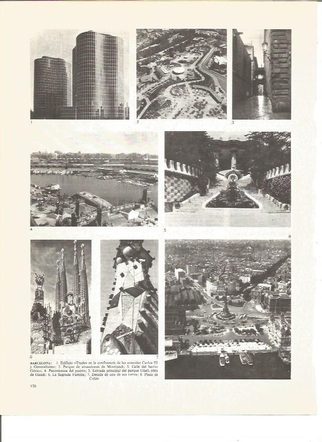 LAMINA V00948: Vistas varias de Barcelona
