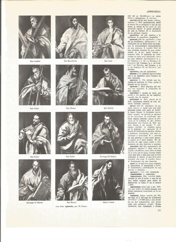 LAMINA V00915: Los doce Apostoles por el Greco