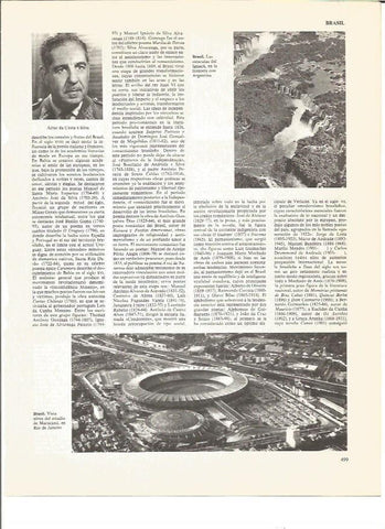 LAMINA V00977: Vistas Cataratas de Iguazu en Brasil y Estadio Maracana en Rio de Janeiro