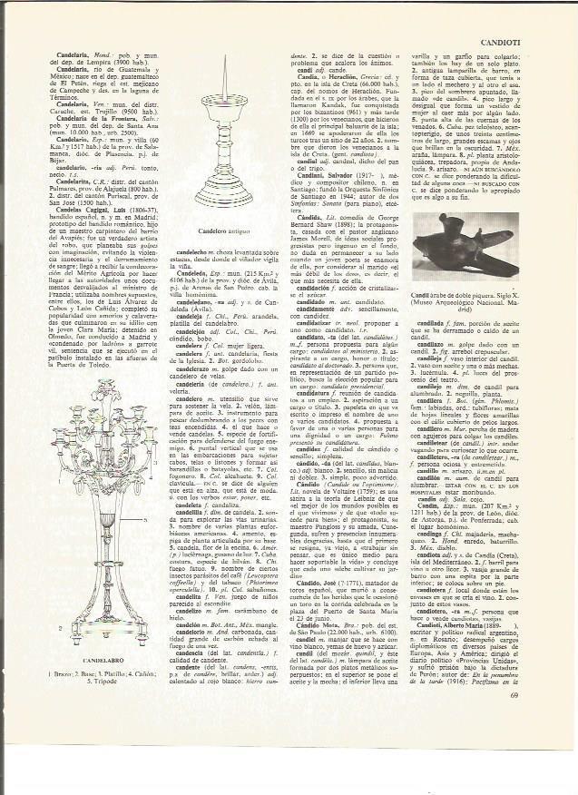 LAMINA V00997: Partes de un candelabro