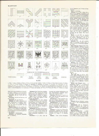 LAMINA V00967: Simbolos de los colores heraldicos