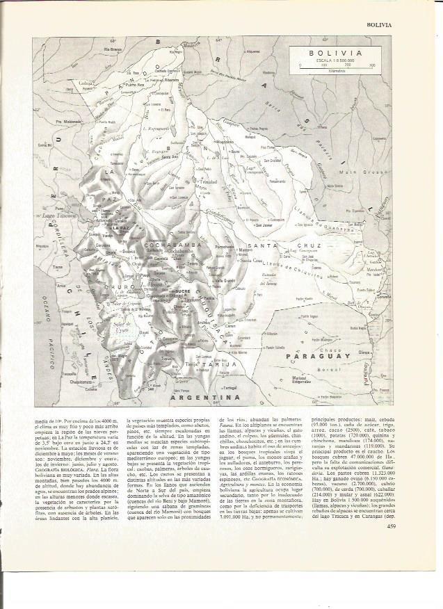 LAMINA V00970: Mapa de Bolivia