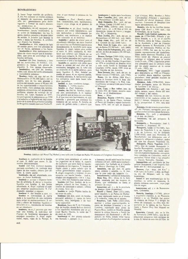 LAMINA V00973: Hotel Taj Mahal y calle con efigie de Pablo VI en Bombay, India