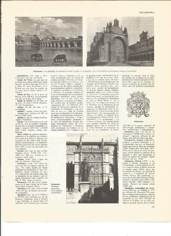 LAMINA V00807: Escudo y vistas varias de Salamanca