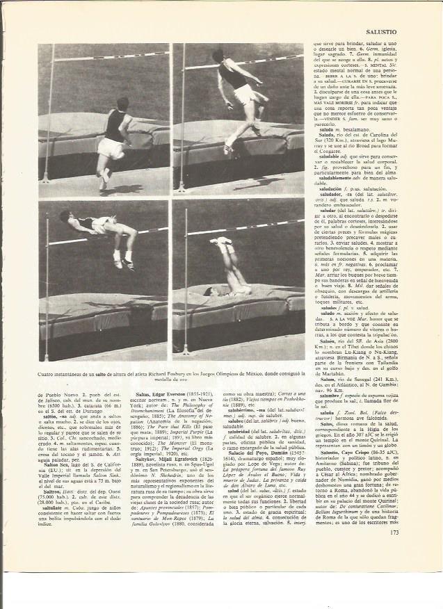 LAMINA V00808: Salto de altura de Richard Fosbury en Juegos Olimpicos de Mejico