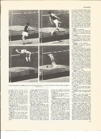 LAMINA V00808: Salto de altura de Richard Fosbury en Juegos Olimpicos de Mejico