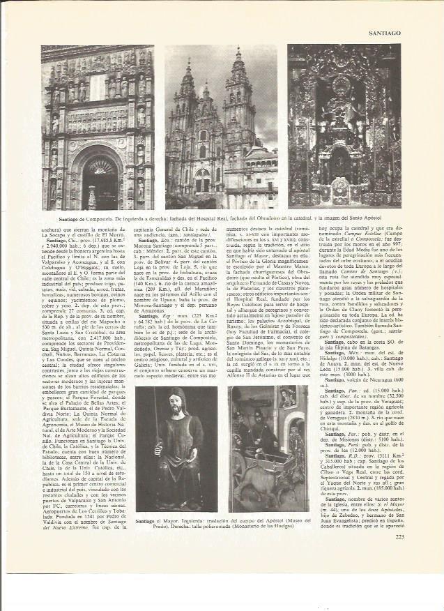 LAMINA V00819: Fachada del Hospital Real, fachada del Obradoiro y Santo Apostol, Santiago de Compostela