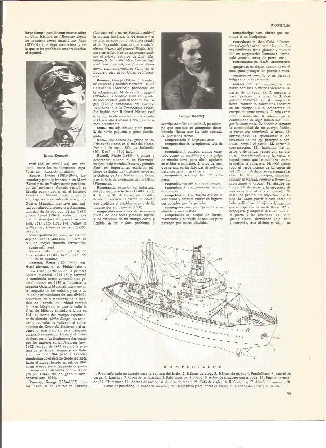 LAMINA V00821: Erwin Rommel y partes de un rompehielos