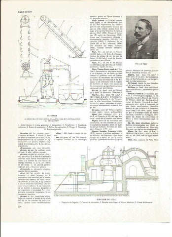 LAMINA V00822: Esquema y tipos de elevadores
