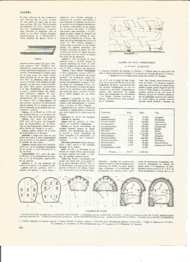 LAMINA V00879: Partes de una galeria de tunel