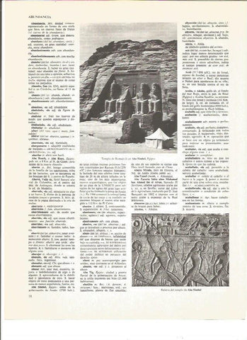LAMINA V00889: Templo de Ramses II y relieve del Templo de Abu Simbel en Egipto