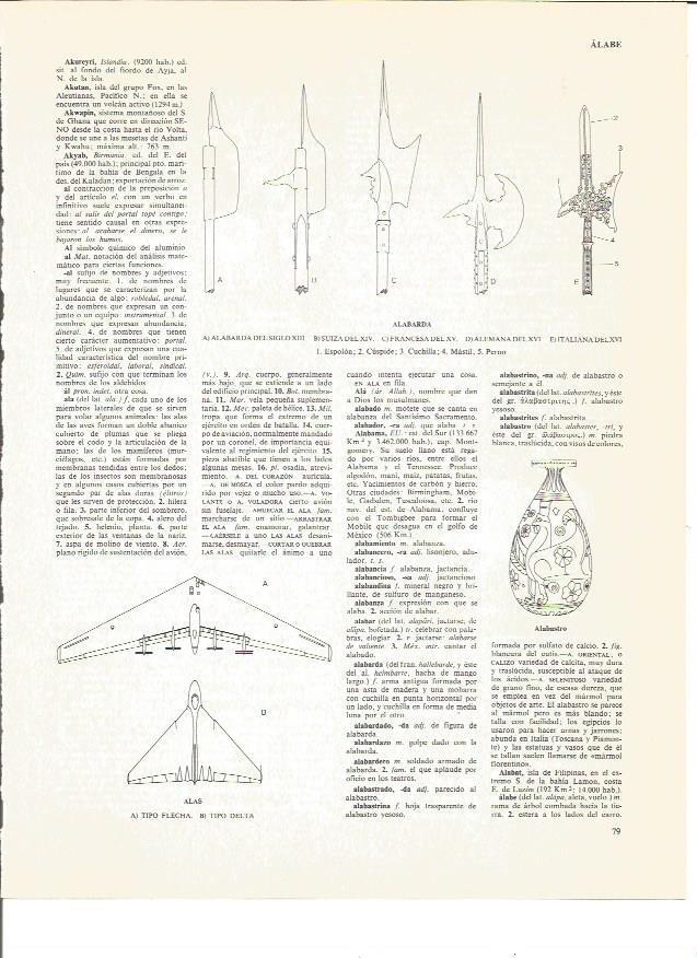 LAMINA V00895: Modelos de alabardas