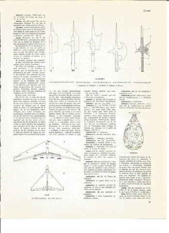 LAMINA V00895: Modelos de alabardas