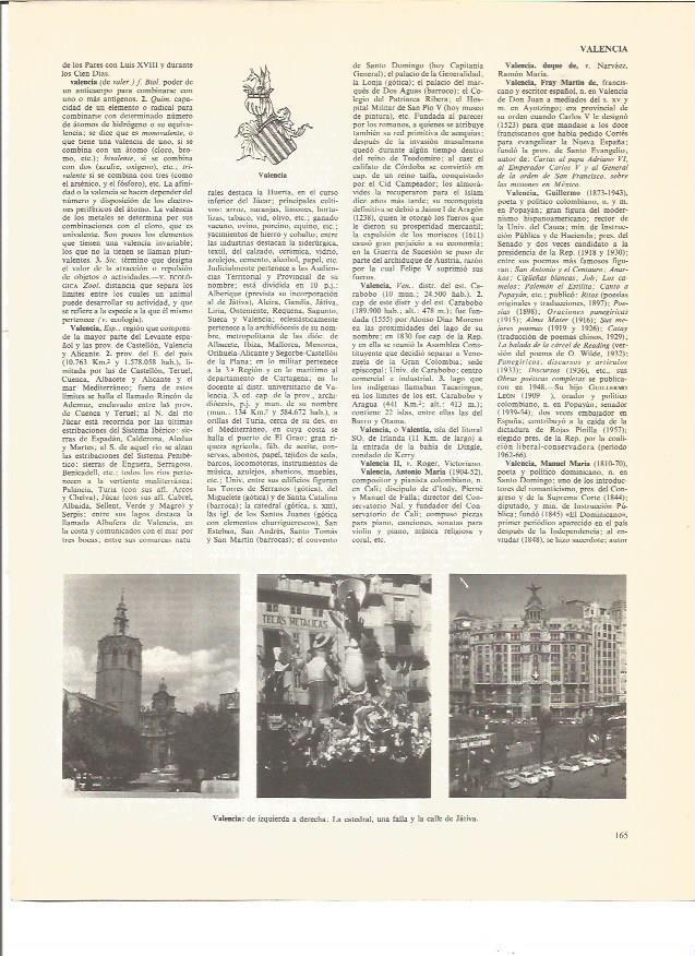 LAMINA V01126: Escudo y vistas varias de Valencia, España