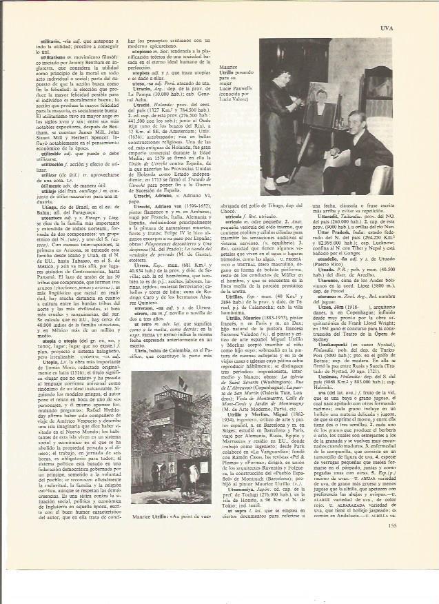 LAMINA V01127: Maurice Utrillo posando para su mujer y Au point de vue por Maurice Utrillo
