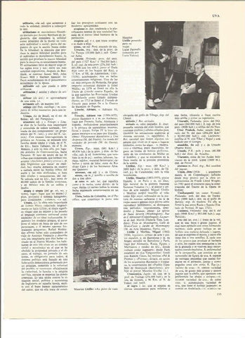 LAMINA V01127: Maurice Utrillo posando para su mujer y Au point de vue por Maurice Utrillo
