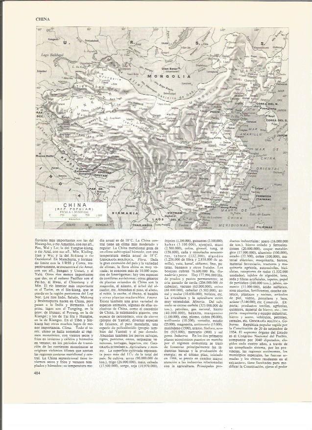 LAMINA V01110: Mapa de China